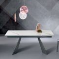 Extendable Table with Side Extension in Glass Ceramic - Aperol