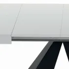 Extendable Table with Central Opening and Folding Edge Made in Italy - Dalmatian Viadurini