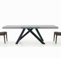 Extendable Table with Synchronized Central Opening in Laminate - Settimmio