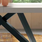 Extendable Table with Synchronized Central Opening in Laminate - Settimmio Viadurini