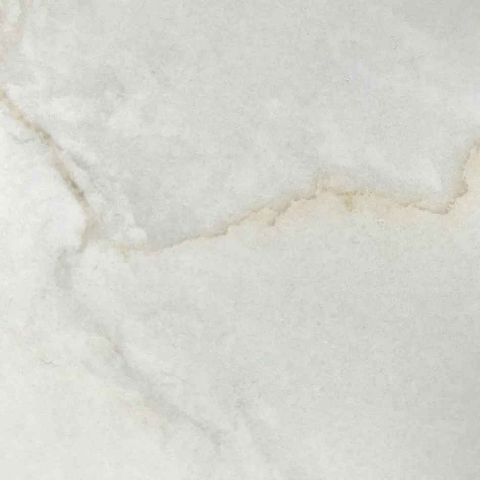 Extendable Table with Steel Base and Ceramic Top in Marble Finish - Emilia  Viadurini