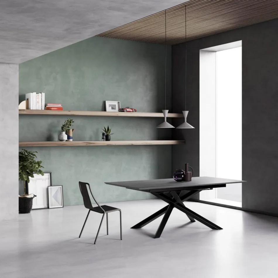 Extendable Table with S70 Legs Made in Italy - Sagi Viadurini