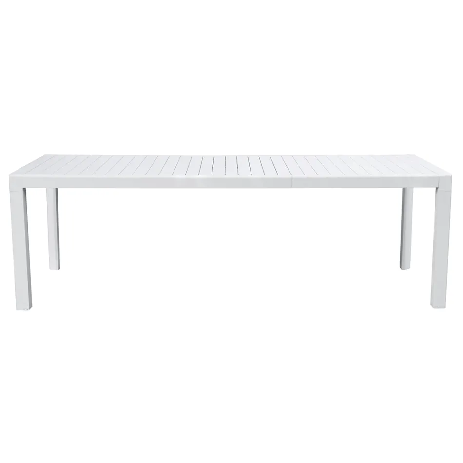 Extendable Table with Sliding Legs and Aluminium Slatted Top - Supernova Viadurini