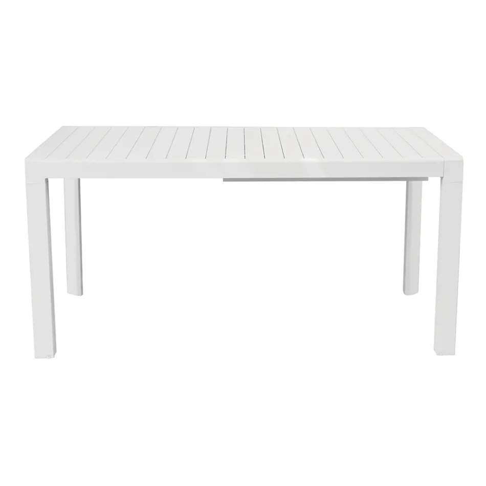 Extendable Table with Sliding Legs and Aluminium Slatted Top - Supernova Viadurini