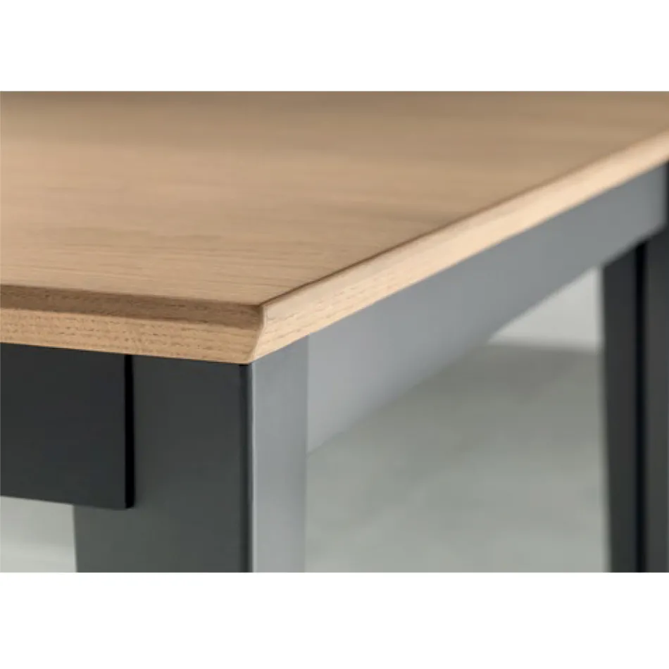 Extendable Table with Natural Oak Veneer Top - Anise Viadurini