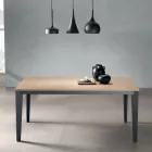 Extendable Table with Natural Oak Veneer Top - Anise Viadurini