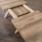 Extendable Table, with Melamine Wood Top - Atessa Viadurini