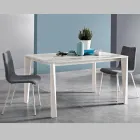 Extendable Table with Melamine Top and Metal Base - Ariel Viadurini