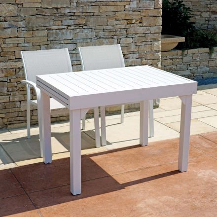 Outdoor Extendable Table with Aluminium Slatted Top - Supernova Viadurini