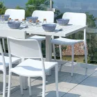 Outdoor Extendable Table with Aluminium Slatted Top - Supernova Viadurini