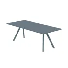 Extendable Garden Table in Galvanized Steel Made in Italy - Brienne Viadurini