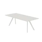 Extendable Garden Table in Galvanized Steel Made in Italy - Brienne Viadurini