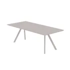 Extendable Garden Table in Galvanized Steel Made in Italy - Brienne Viadurini