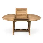 Extendable Garden Table in Natural Teak - Yggdrasil Viadurini