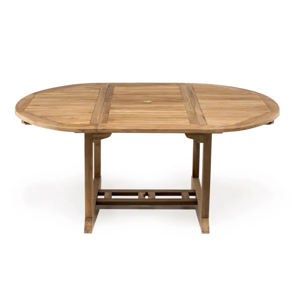 Extendable Garden Table in Natural Teak - Yggdrasil Viadurini