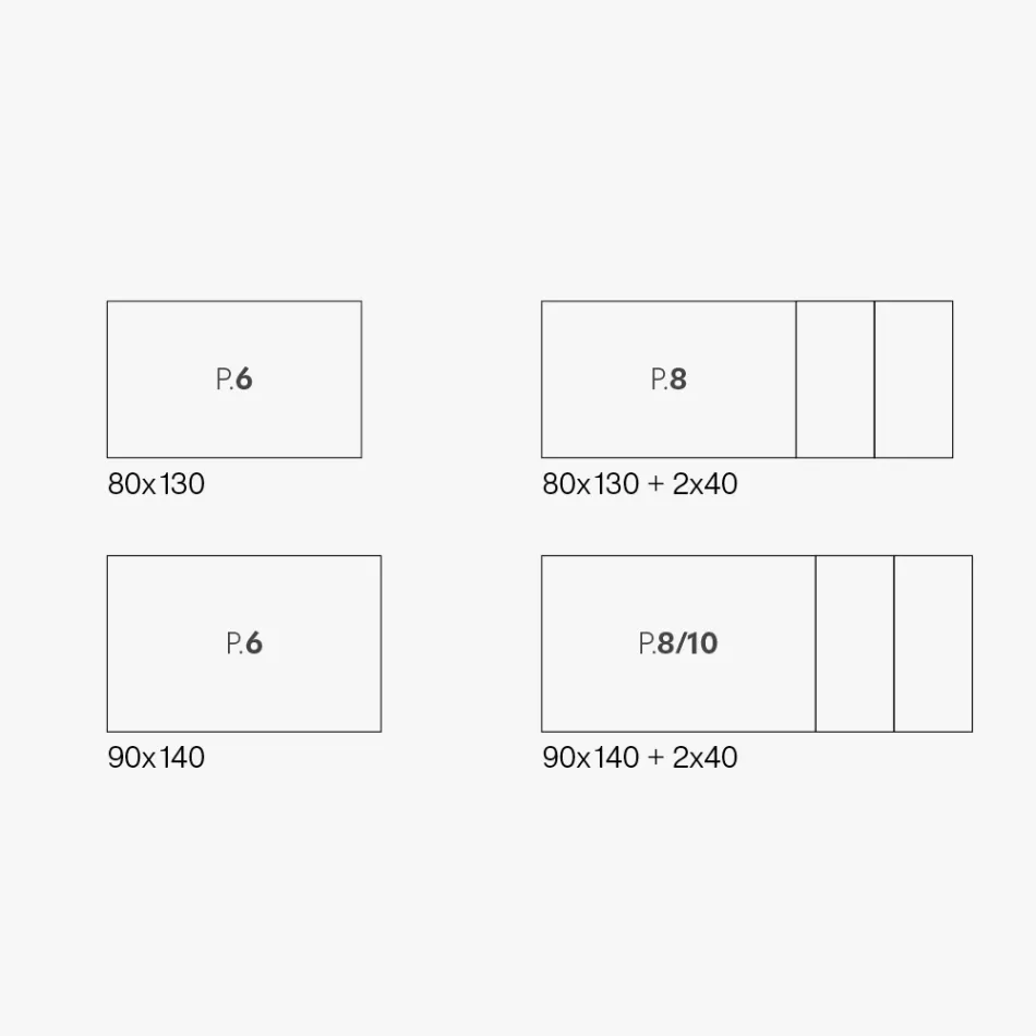 Extendable Lounge Table with Melamine Top and Metal Legs - Shaila Viadurini