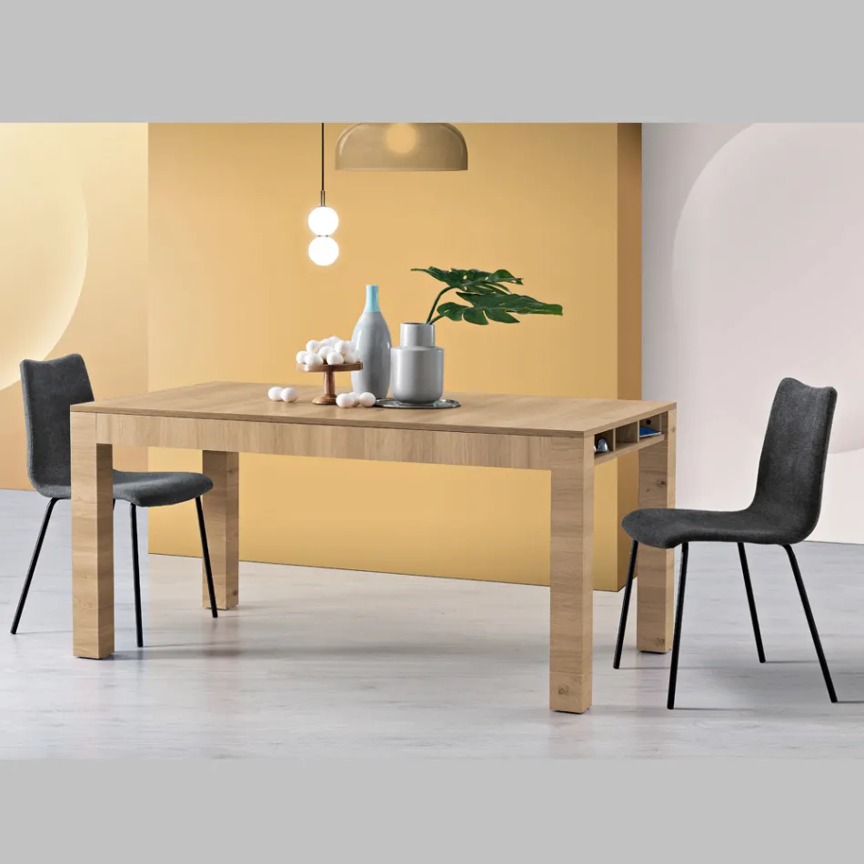 Extendable Lounge Table in Melamine Made in Italy - Ondine Viadurini