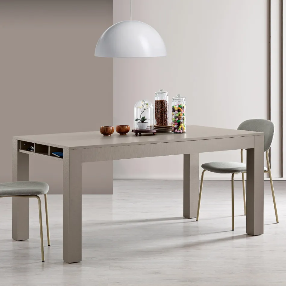 Extendable Lounge Table in Melamine Made in Italy - Ondine Viadurini