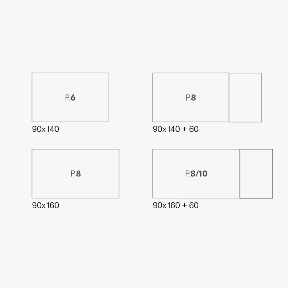 Extendable Lounge Table in Melamine Made in Italy - Ondine Viadurini