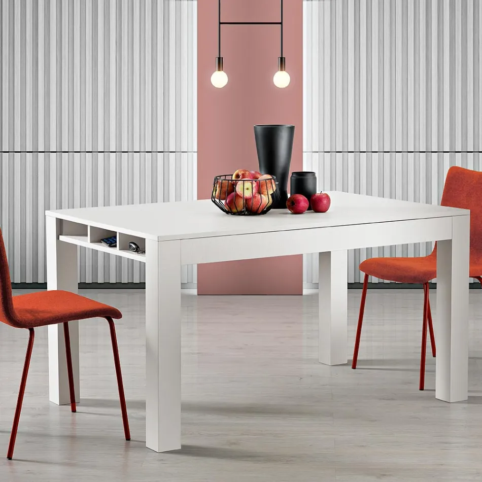 Extendable Lounge Table in Melamine Made in Italy - Ondine Viadurini