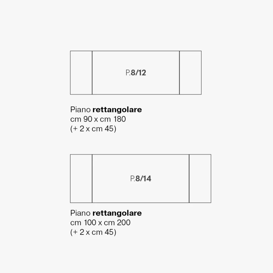 Extendable Lounge Table in Metal and Glass Ceramic Made in Italy - Meluso Viadurini