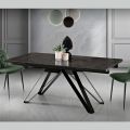 Extendable Lounge Table in Metal and Glass Ceramic Made in Italy - Meluso