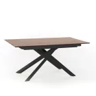 Extendable design table with metal legs, Lucera Viadurini