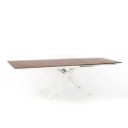 Extendable design table with metal legs, Lucera Viadurini