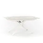 Extendable design table with metal legs, Lucera Viadurini