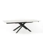 Extendable design table with metal legs, Lucera Viadurini