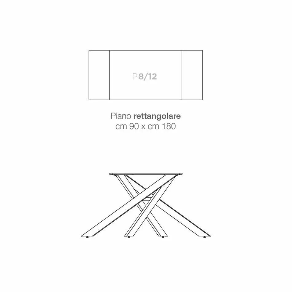 Extendable ceramic glass design table made in Italy, Dionigi Viadurini