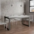 Extendable Table of Modern Design in Melamine Wood - Badesi Viadurini