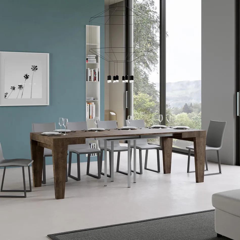 Extendable Table Available in Different Finishes Made in Italy - Mountain Viadurini