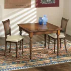 Extendable Table and 2 Chairs in Patinated Walnut Made in Italy - Biotite Viadurini