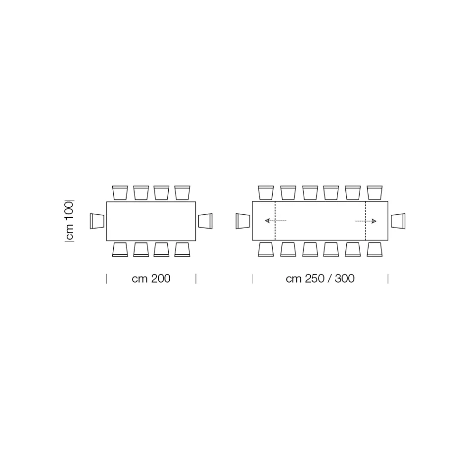Extendable Table up to 14 Seats in Veneered Wood Made in Italy - Grotta Viadurini