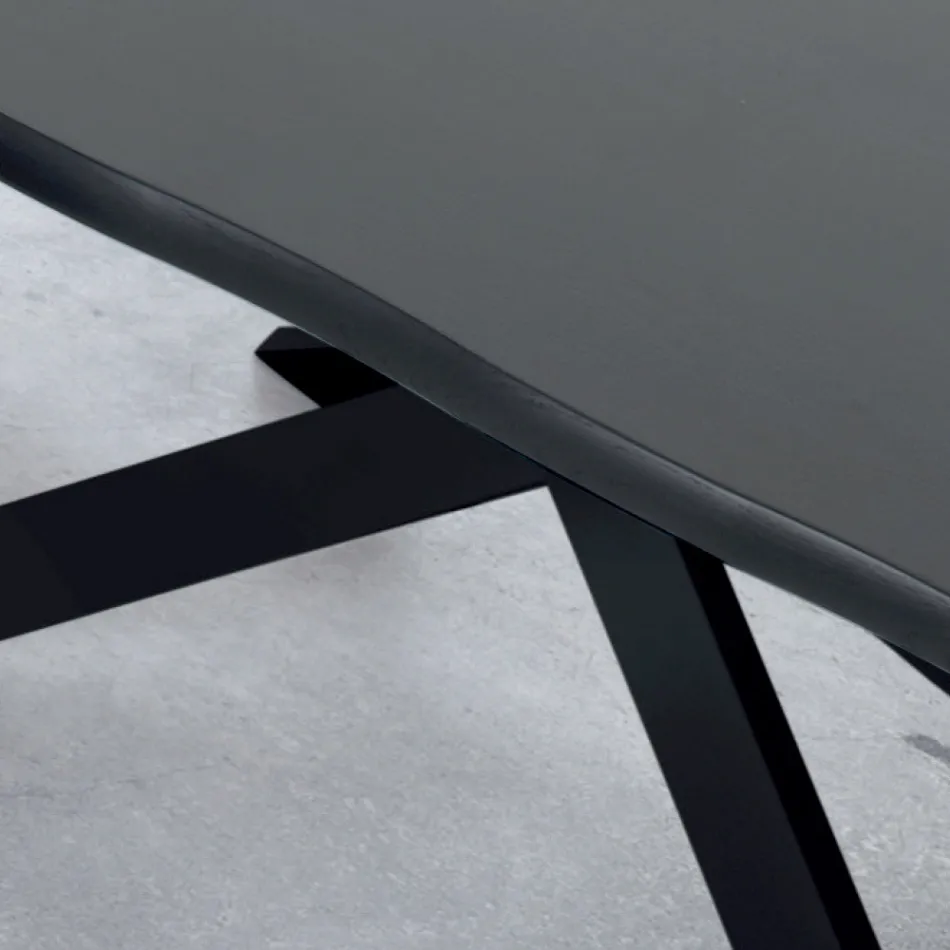 Extendable Table up to 14 Seats in Veneered Wood Made in Italy - Grotta Viadurini