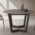 Extendable Table Up to 180 cm Round Hpl Laminated Made in Italy - Bastiano