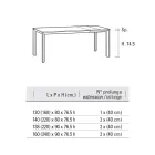 Extendable Table Up to 240 cm in Aluminium and Hpl Made in Italy - Filiberto Viadurini
