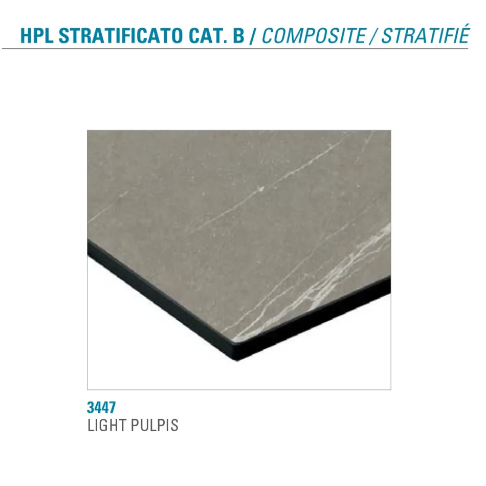 Extendable Table Up to 300 cm Laminated HPL Top Made in Italy - Bastiano Viadurini