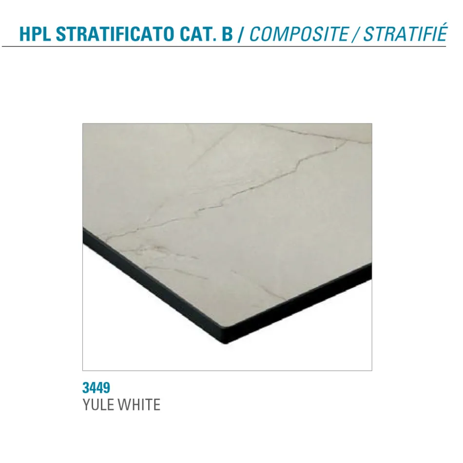 Extendable Table Up to 300 cm Laminated HPL Top Made in Italy - Bastiano Viadurini