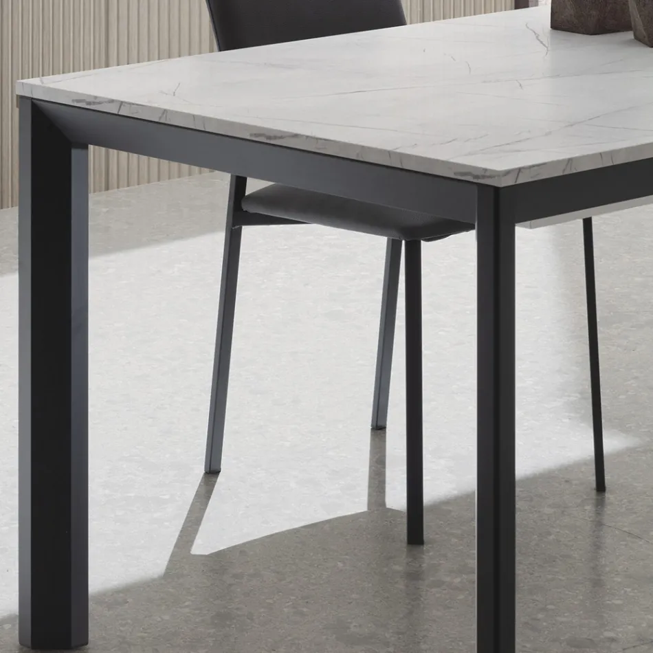 Extendable Table Up to 334 cm in Aluminium and Hpl Made in Italy - Filiberto Viadurini