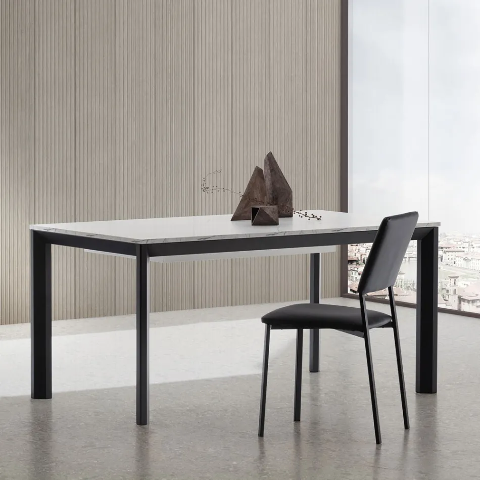 Extendable Table Up to 334 cm in Aluminium and Hpl Made in Italy - Filiberto Viadurini