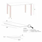 Extendable Table Up to 238 cm in Laminam and Metal Made in Italy - Remigio Viadurini