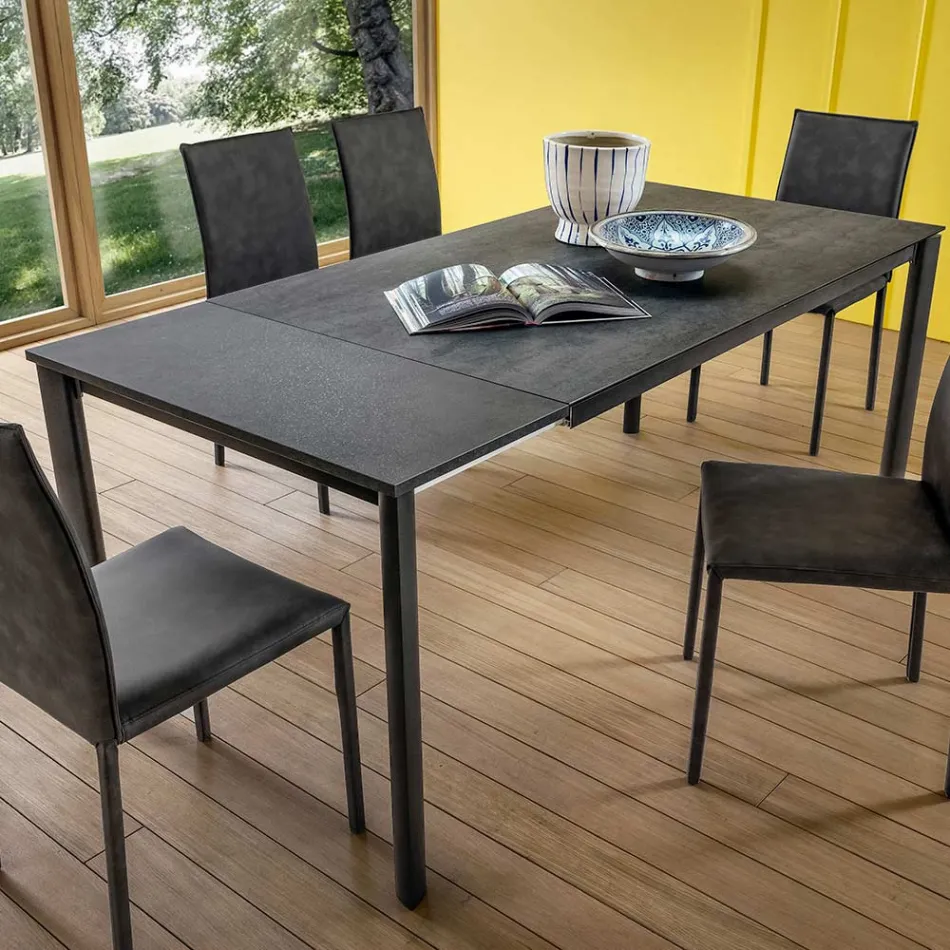 Extendable table up to 240 cm with Laminam top Made in Italy - Maltese Viadurini