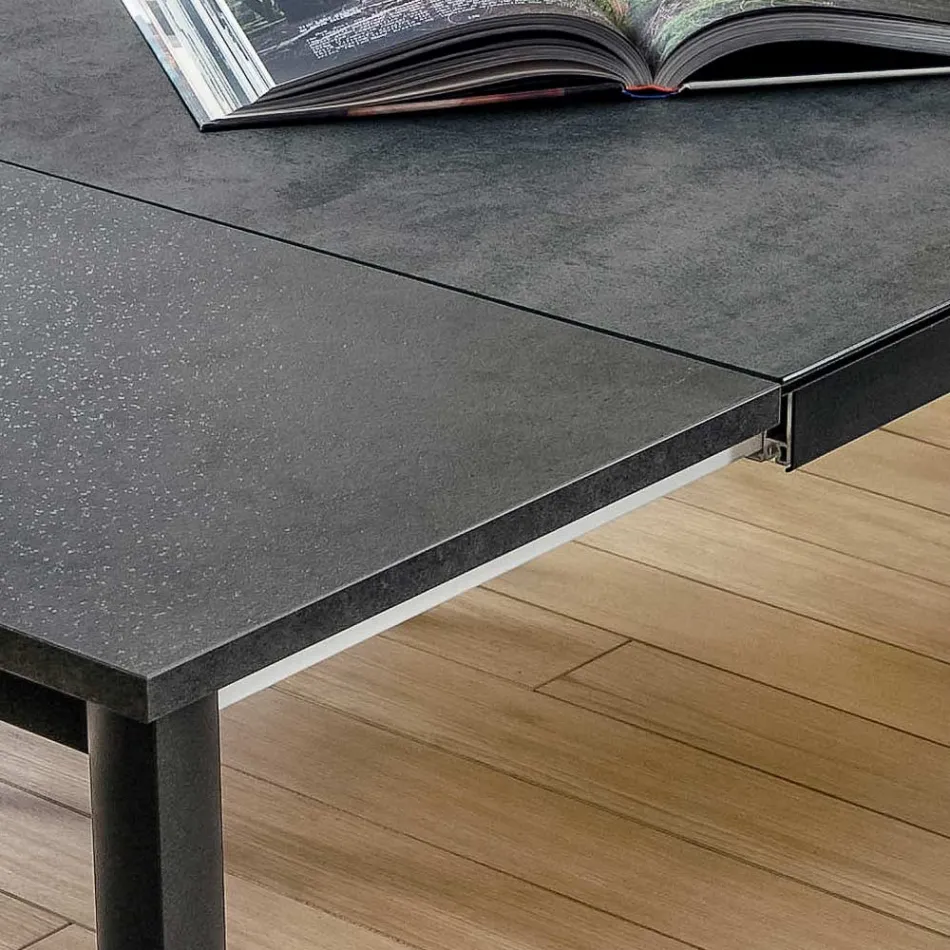 Extendable table up to 240 cm with Laminam top Made in Italy - Maltese Viadurini