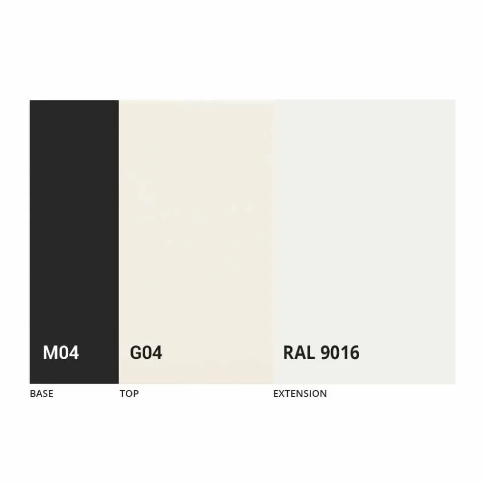 Extendable Table Up to 250 cm with Glass Top Made in Italy - Pitagora Viadurini