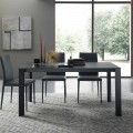 Extendable Table Up to 250 cm with Glass Top Made in Italy - Pitagora