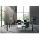 Extendable Table Up to 250 cm with Glass Top Made in Italy - Pitagora Viadurini