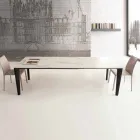 Extendable table up to 290 cm in glass ceramic Made in Italy - Polonio Viadurini