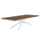 Extendable Table Up to 300 cm with Veneered Top Made in Italy - Grotta Viadurini